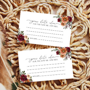 Fall Terracotta Burgundy Flora Abends Nacht Begleitkarte