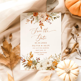 Fall Terracotta Hochzeit Save the Date Einladung
