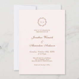Fall Terracotta und Creme Foto Hochzeit Einladung