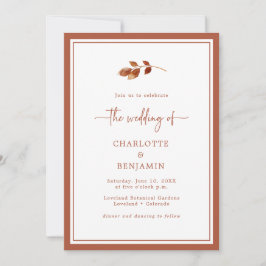 Fall Terracotta Wedding Einladung