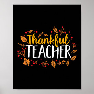 Fall Thanker Lehrer Erntedank Poster