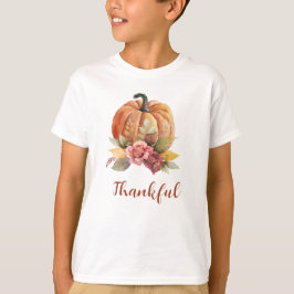 Fall Thankful Floral Orange Pumpkin Erntedank Hoodie