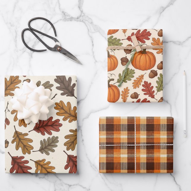 Fall Thanksgiving  Geschenkpapier Set (Vorderseite)