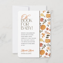 Fall Theme Baby Shower Book Enclosure Card Einladung