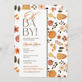 Fall Theme Baby Shower Invitation Einladung