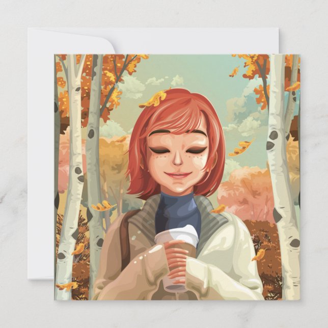 Fall Theme Holiday Card Feiertagskarte (Vorderseite)