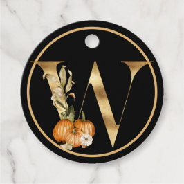 Fall Theme Monogram mit Pumpkin DANKE Geschenkanhänger