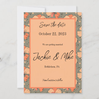 Fall Theme Wedding Save the Date Einladung