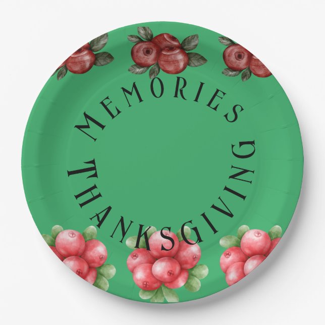 Fall Themed Erntedank Pappteller (Vorderseite)