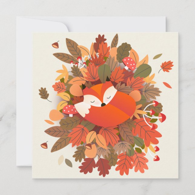 Fall Themed Feiertagskarte (Vorderseite)