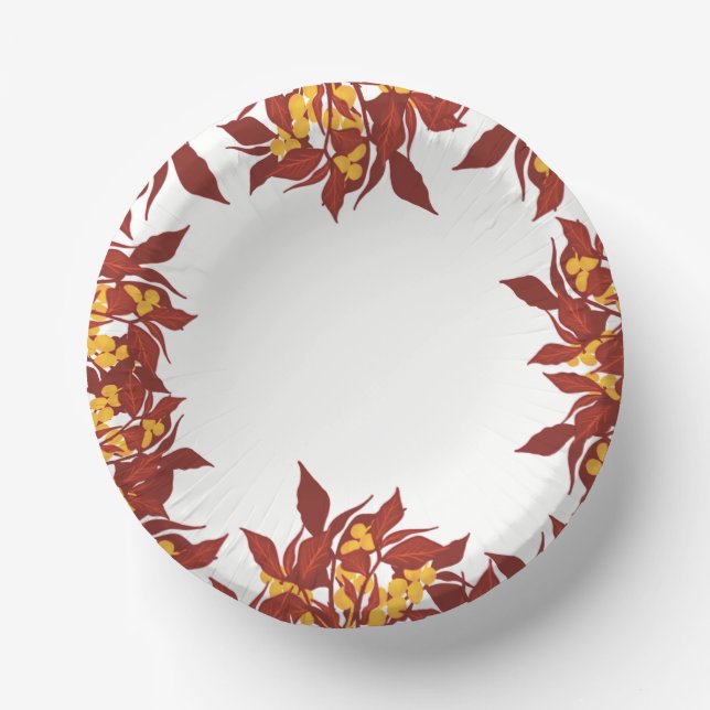 Fall themed paper bowls pappteller (Vorderseite)