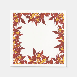 Fall themed paper serviette