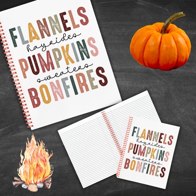 Fall Themed Uni Rule Sprial Notizbuch (Von Creator hochgeladen)