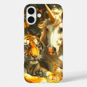 Fall Tiger und Unicorn iPhone 16 Plus Hülle