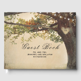 Fall Tree Rustic Country Wedding Gästebuch