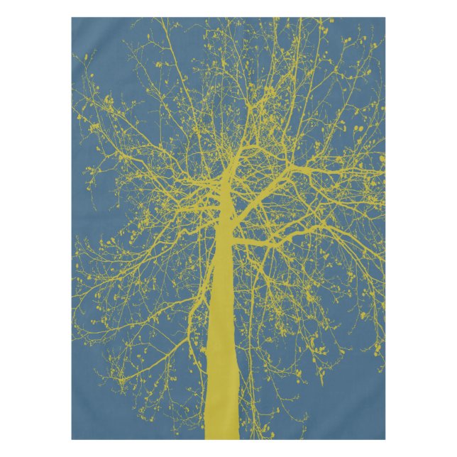 Fall Tree-Silhouette Tischdecke (Vorderseite)