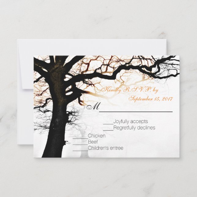 Fall Tree UAWG RSVP Karte (Vorderseite)