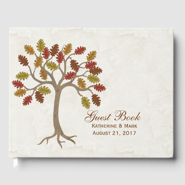 Fall Tree Wedding Guest Book Gästebuch (Vorderseite)