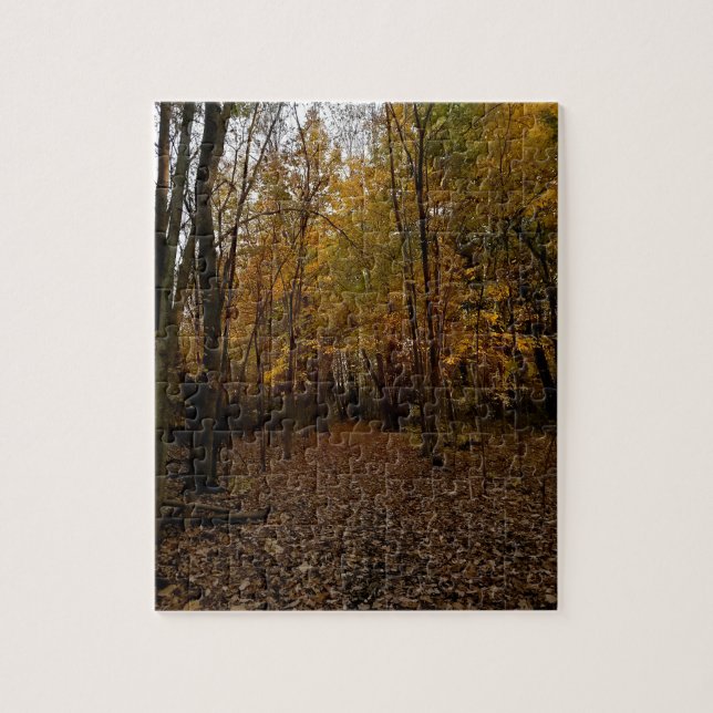 Fall Trees at Sunset Taylor Michigan Puzzle (Vertikal)