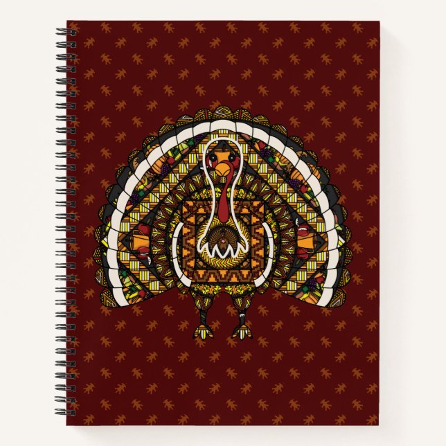 Fall Turkey Spiral Notebook Notizbuch (Vorderseite)