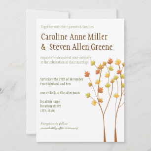 Fall Twig Tree 12x18 Wedding Einladung