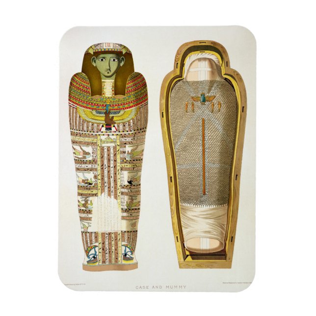 Fall und Mummy in ihren Beschreibungen aus Gizeh,  Magnet (Vertikal)