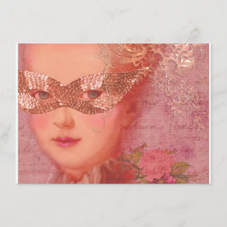 Fall-und Winter-Ball-Maskerade Marie Antoinette Einladung