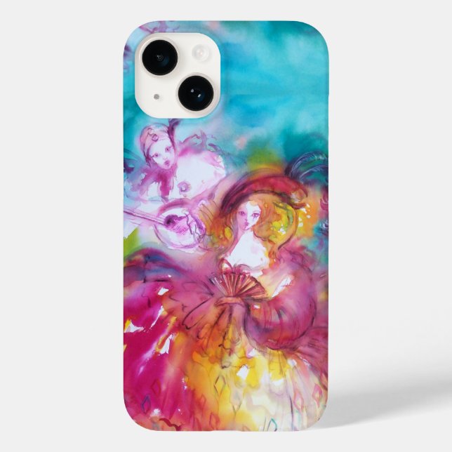 Fall venezianisch MASQUERADE / PIERROT UND ARLECCH Case-Mate iPhone Hülle (Rückseite)