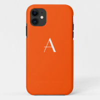 Fall Vermilion Red Monogram iPhone 5