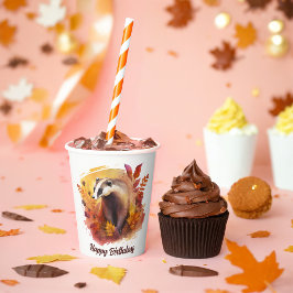 Fall vibes Badger - Geburtstag Pappbecher