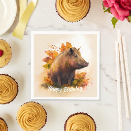 Fall vibes Boar - Geburtstag Serviette