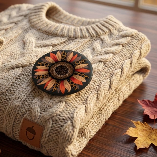 Fall Vibes Boho Sonnenblume Herbst Button (Von Creator hochgeladen)