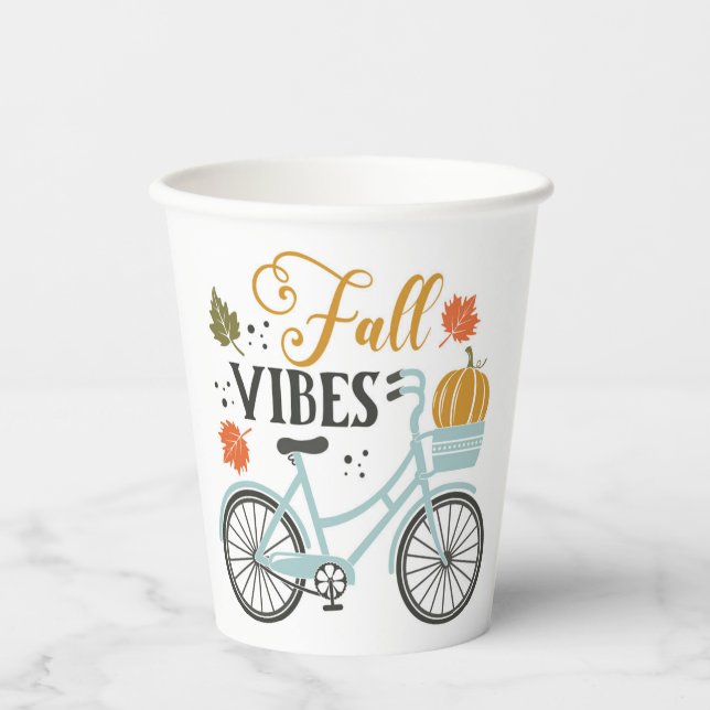 Fall Vibes by Bicycle Pappbecher (Vorderseite)