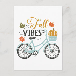 Fall Vibes by Bicycle Postkarte