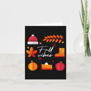 Fall Vibes Cosy Herbstsaison fallen Pumpkin Thanks Karte