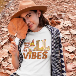 Fall Vibes Cute Autumn Gnome T-Shirt
