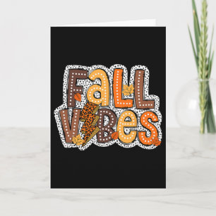 Fall Vibes Dalmatiner Dots Herbstpumpen Thanksgi Karte