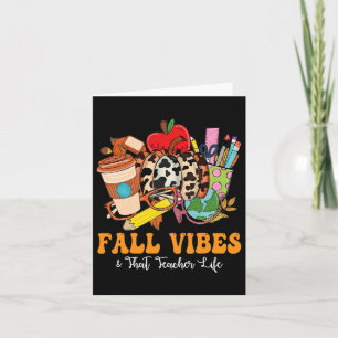 Fall Vibes, dass Lehrer Life Leopard Pumpkin Fall Karte