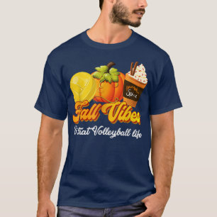 Fall Vibes, dass Volleyball Autumn Pumpkin Gewürz T-Shirt