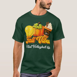 Fall Vibes, dass Volleyball Autumn Pumpkin Gewürz T-Shirt