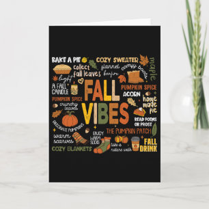 Fall Vibes Erntedank Halloween Familie Matching Karte
