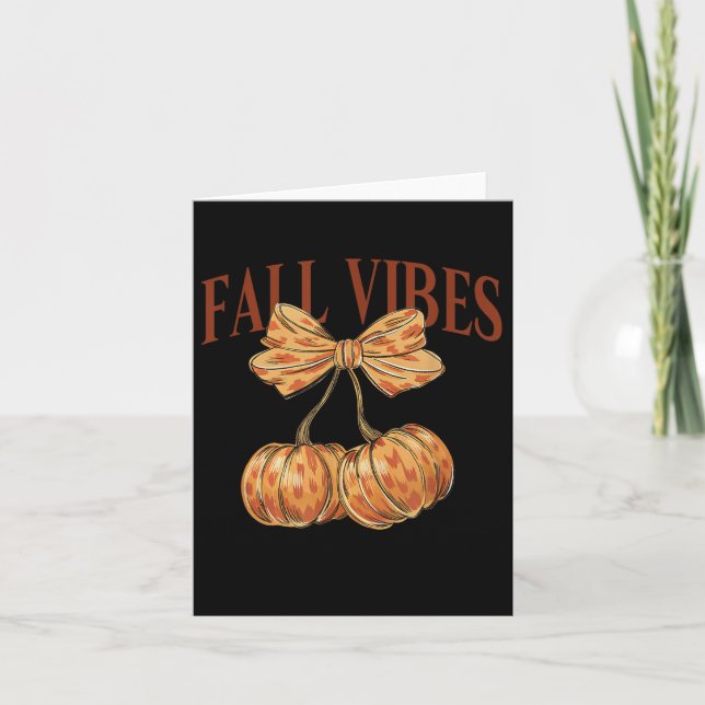 Fall Vibes-fall Lover Erntedank Herbstkrebs Karte (Vorderseite)