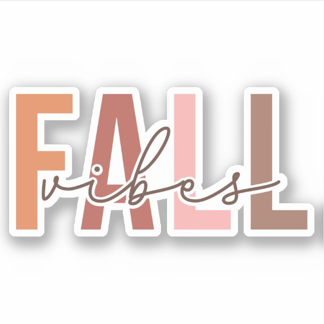Fall Vibes | Fall | Vinyl, kundenspezifisch geschn Aufkleber (Vorderseite)