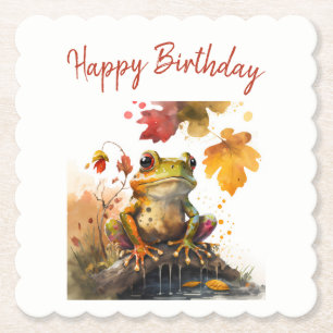 Fall vibes Frog - Geburtstag Untersetzer