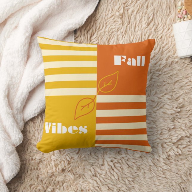 Fall Vibes Gelb und Orange für Herbstkomfort Kissen (Decke)