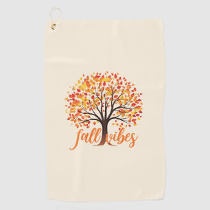 Fall Vibes - Gemütlicher Fall Tree Golfhandtuch