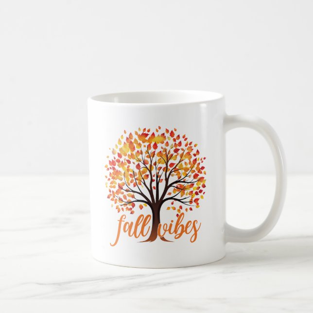 Fall Vibes - Gemütlicher Fall Tree Kaffeetasse (Rechts)