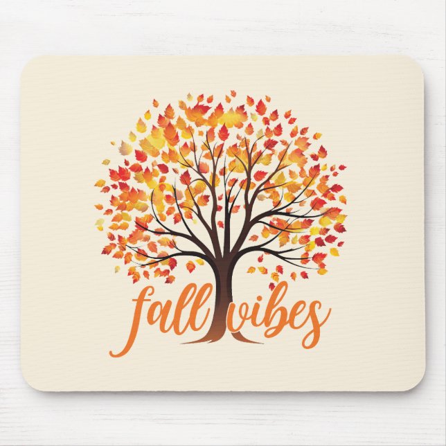 Fall Vibes - Gemütlicher Fall Tree Mousepad (Vorne)