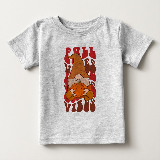 Fall Vibes Gnome Baby T-shirt (Vorderseite)