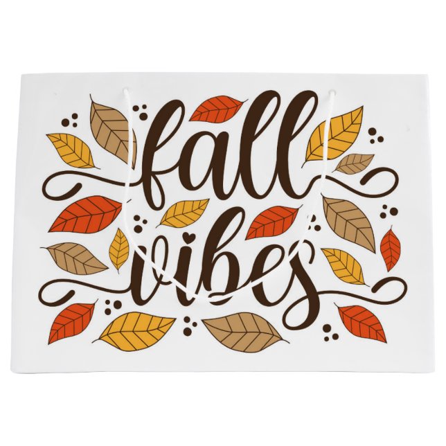 Fall Vibes Große Geschenktüte (Vorderseite)